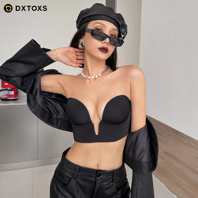DXTOXS性感深v低胸无肩带