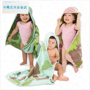 国宝宝有a机棉连帽浴巾卡通婴儿童纯棉吸水斗篷带帽洗澡巾男女孩-