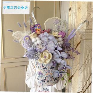 026马年年宵花抱抱桶扭扭棒手工花成品diy材料装饰摆.件新年礼物-