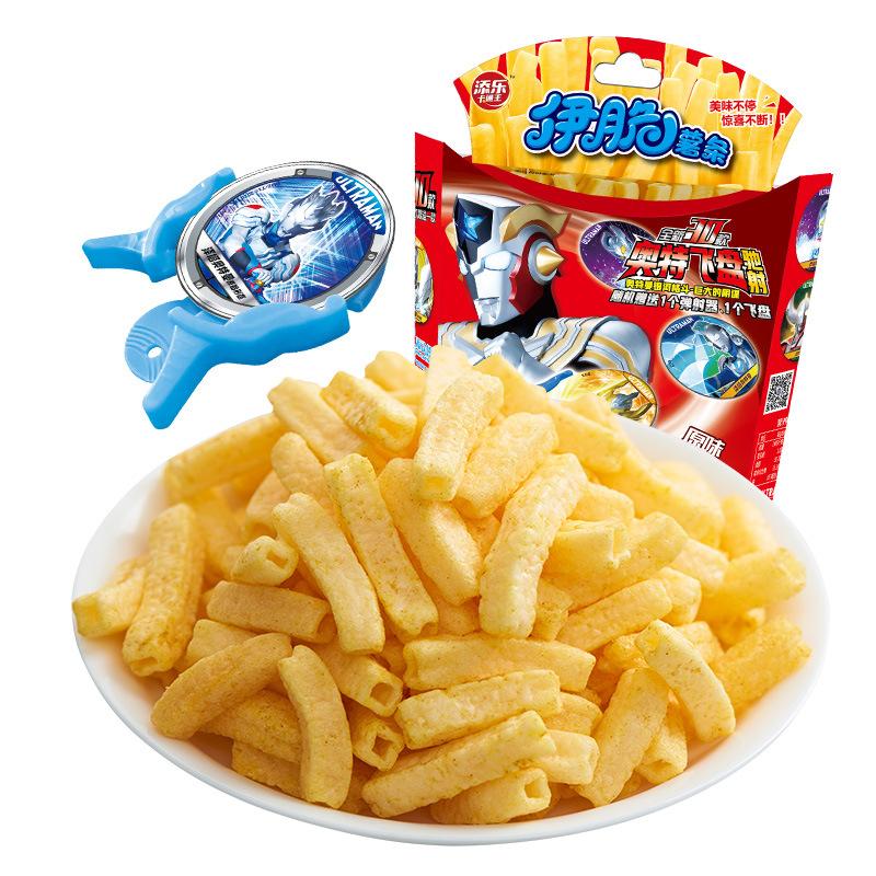 添乐卡通王伊脆薯条奥特曼小马宝莉佩奇膨化休闲办公室小零食25g