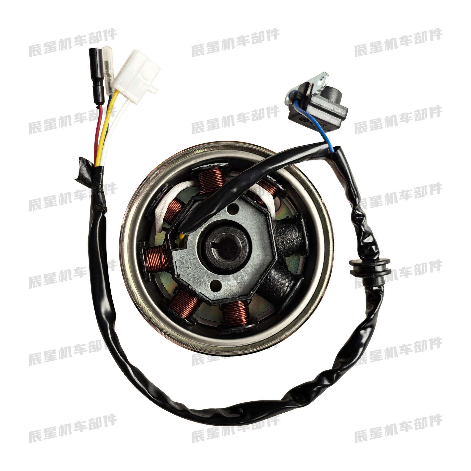 踏板发动机配件 电喷磁电机总成 GY6-50/80 四冲50 飞轮线圈