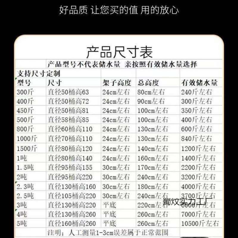 不锈钢加厚水箱储水桶家用水塔立式楼顶蓄水农村自来水