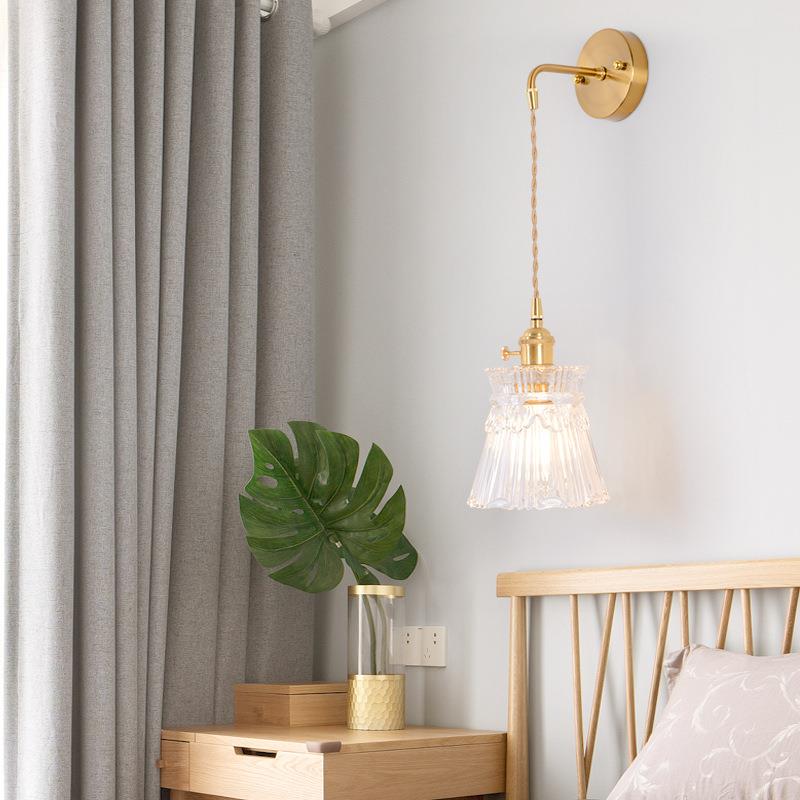 北欧日式现代简约餐厅吧台店铺楼梯飘窗入户单头编织线铜灯头吊灯