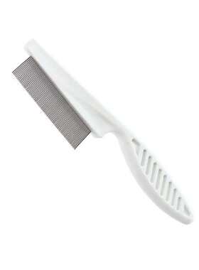 极速White plastic handle pet comb DogH flea comb Cat flea re