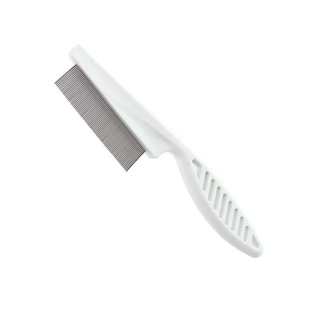 极速White plastic handle pet comb DogH flea comb Cat flea re