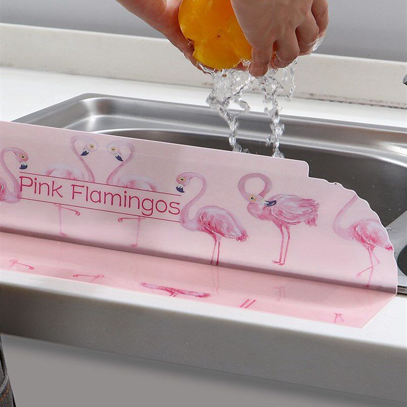 极速水槽挡水板家用厨房洗碗池防溅水H挡可伸缩折叠隔水神器台面