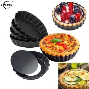 Pan Round Inch Tart Quiche Sticuk Non Molds 极速1Pc Flan