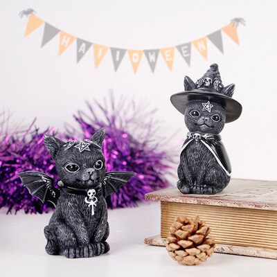 极速Resin Figure Wizard Figurines Black Magic CaTt Ornaments