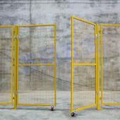 极速车间隔离网对开门铁丝网工厂仓库隔断网护栏R推拉门防护围栏