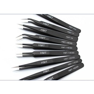 极速9pcs/lot Anti-stoatic ESD Tweezers Precision Pinzas Stai