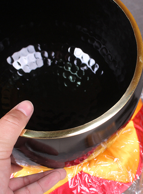 极速铜磬引磬钵盂法器佛r音碗铜钵佛具大庆黑铜磬大号樟木木鱼寺