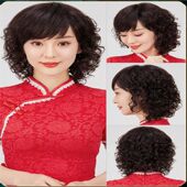 极速真发假d发女羊毛卷时尚 假发气质高端 女士假发中长卷发妈妈款