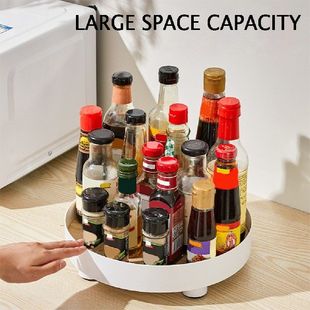极速Spice Rack Turntable Kitchen Organiser 360 DeTgree Rotat