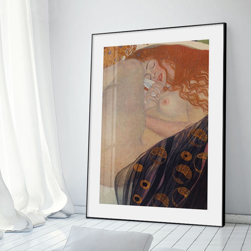 克里姆特客厅g装饰画母子亲情温馨挂画复古小众轻奢欧式壁画晶瓷图片