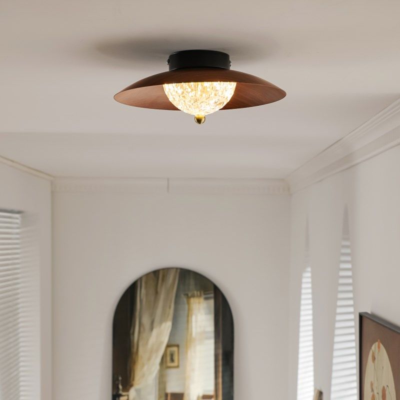 中古创意网红玄关吸顶灯中古复古阳台灯走廊灯过道灯高级感入户灯