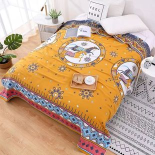 八层纱布毛巾被单双人纯棉毛巾毯床单夏凉被床盖毯大加厚裸睡超柔