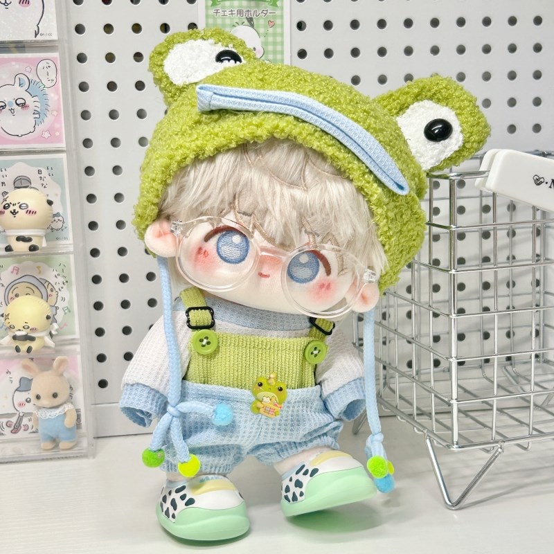 20cm棉花娃娃男娃衣服背带裤套装可爱毛绒玩偶公仔换装无属性现货