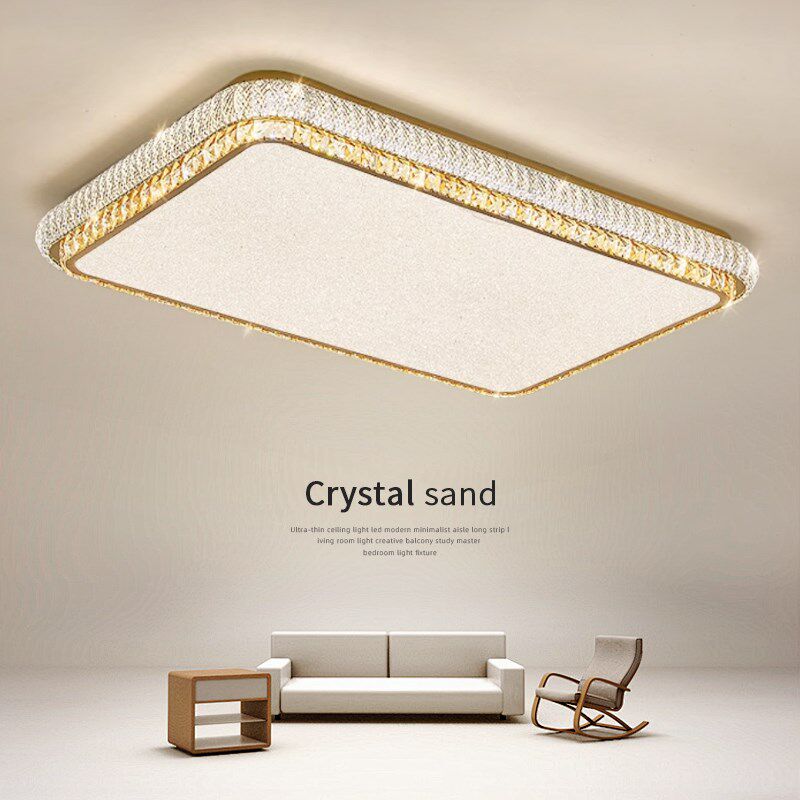 长方形led水晶客厅主灯豪华吸顶灯轻奢奢华餐厅灯卧室灯新款灯具