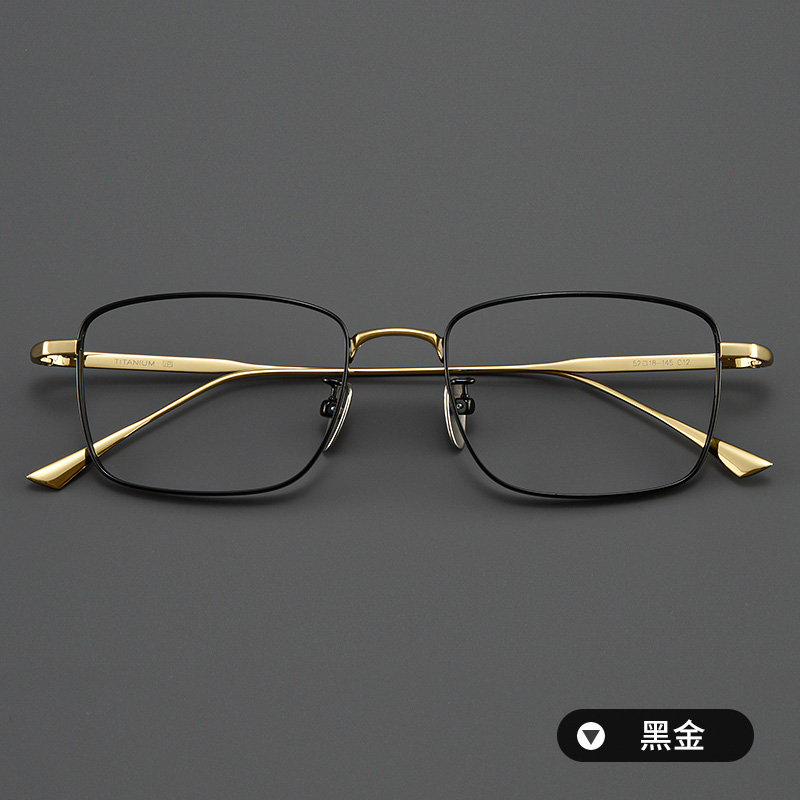 钛架方框眼镜框镜架男可配镜片近视超轻纯钛商务级感眼睛架变色