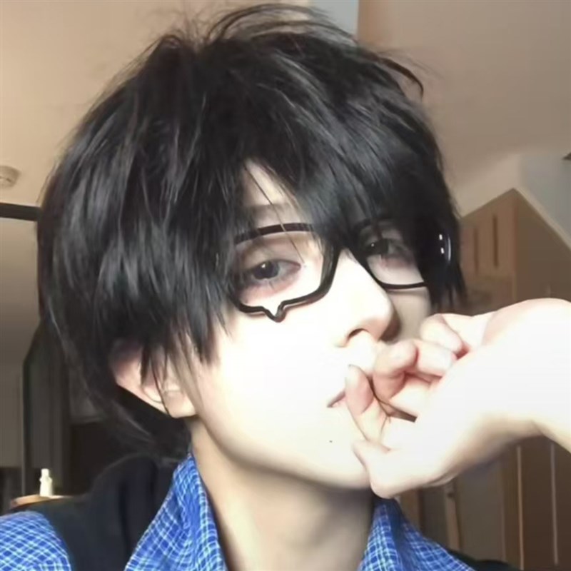 日常万用毛假发男帅气微分碎盖短直发少年感自然拍照道具全头套式