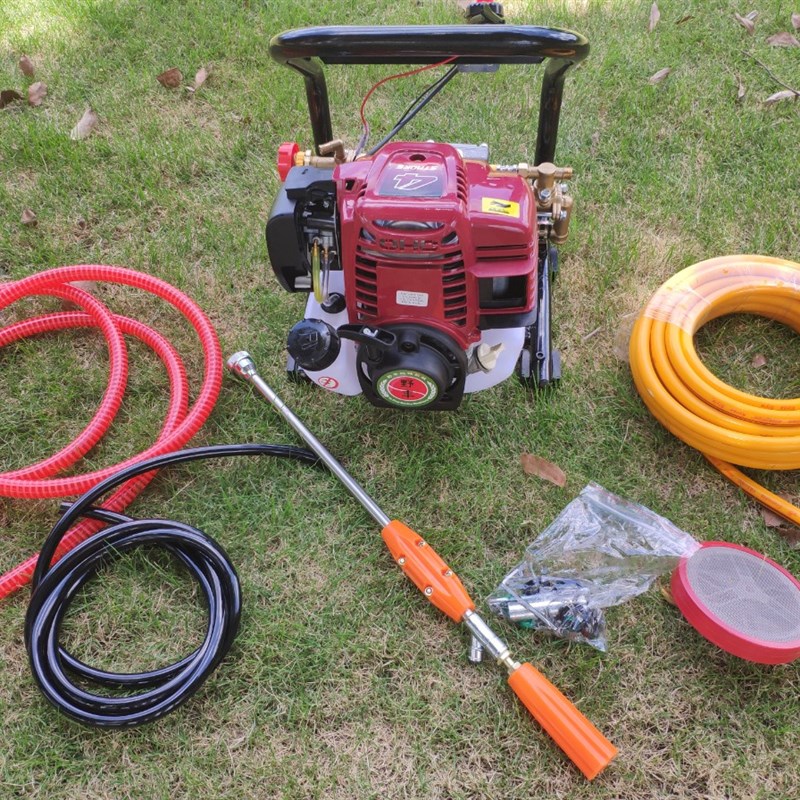 手提式四冲程汽油高压喷雾器农用果树园林多功能打药机水泵洗车机