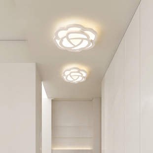 走廊走道灯现代简约大气温馨玫瑰衣帽间小吸顶灯入户门厅玄关灯具