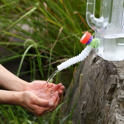 户外食品级pc纯净水桶家用储水用车载带水龙头装水饮水蓄水箱方形