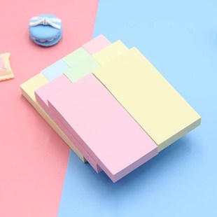 5本装 条状记事贴m便利贴创意粘性用强学生大号彩色N次贴便签本便