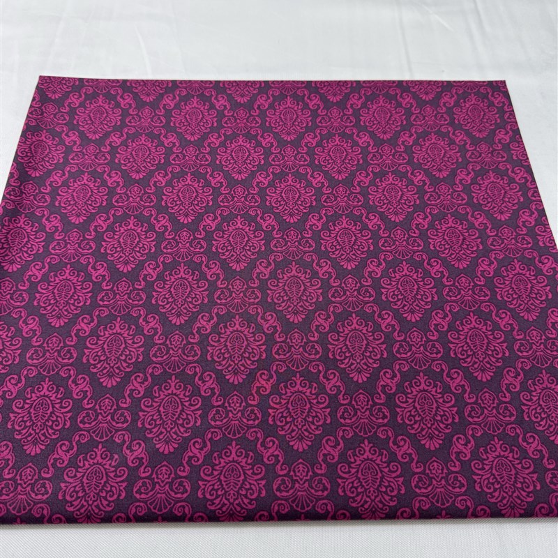 红色复古花高密府绸印花连衣裙衬衣裙子旗袍男女面料手工DIY2米