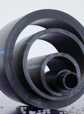 黑色pe给水管hdpe自来水管材dn110 160 200给水拉管 pe管道厂家