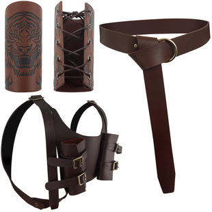 中世纪维京人复古战士剑鞘护腕皮革腰带COSPLAY服饰配饰舞台道具