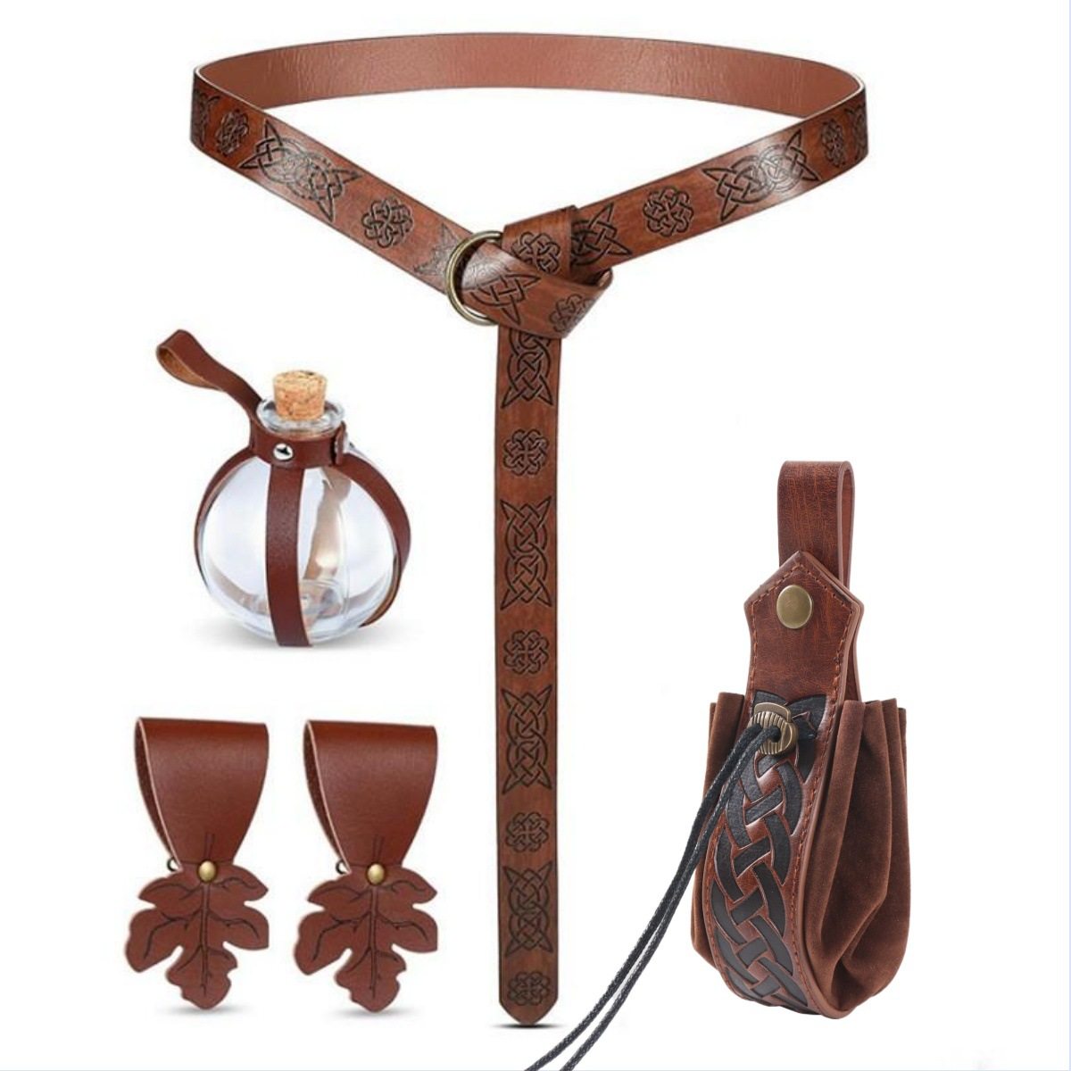 现货文艺复兴腰带万圣节中世纪维京腰带药水瓶人造皮革腰带袋,节庆用品/礼品,节日装扮用品,淘宝优惠券,粉丝福利购,淘宝优惠卷