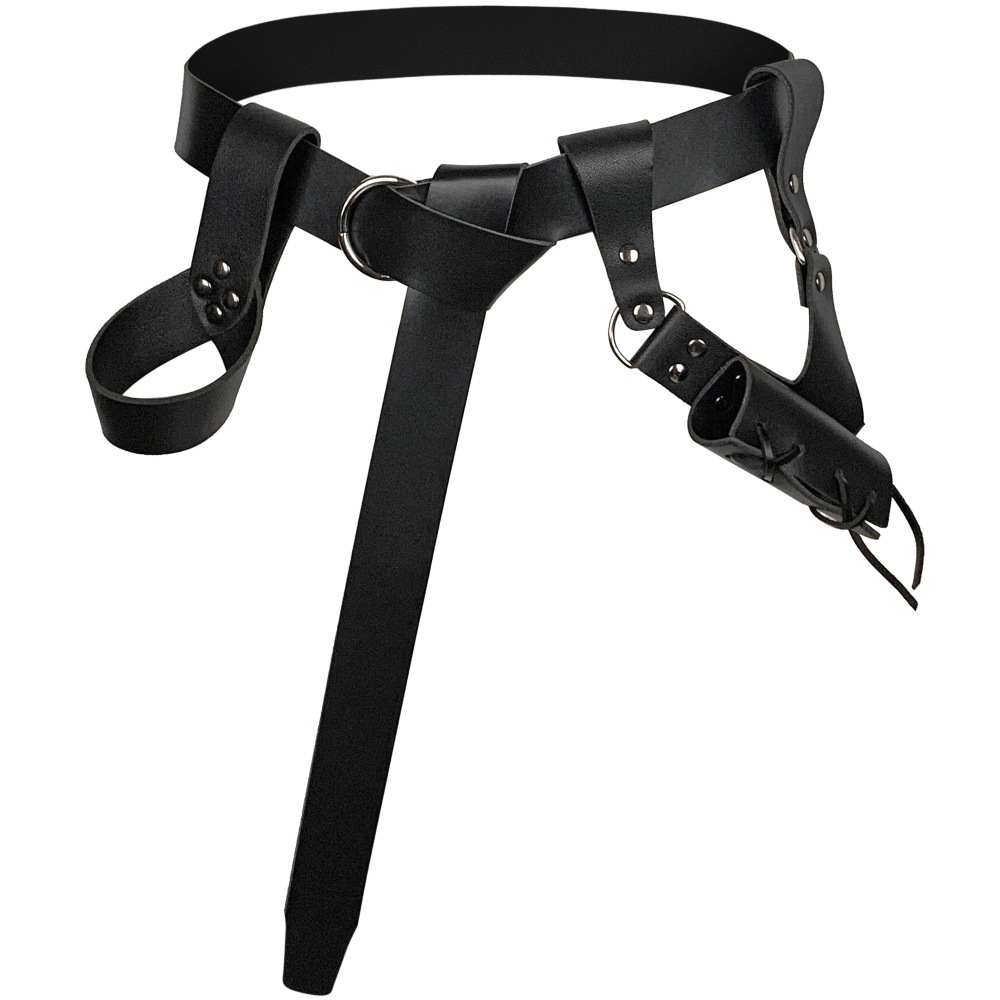 中世纪骑士凯尔特O形皮带LARP维京剑套剑鞘魔法瓶套热销套装