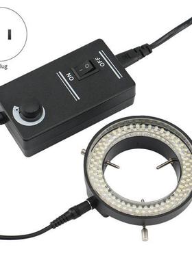 1套 黑色 塑料 AC110V 美规 可调144 LED环形灯 6500K 90V-240V用