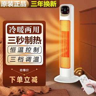 家用立式暖风机室内加热器宿舍冷暖两用热风机浴室小型取暖器