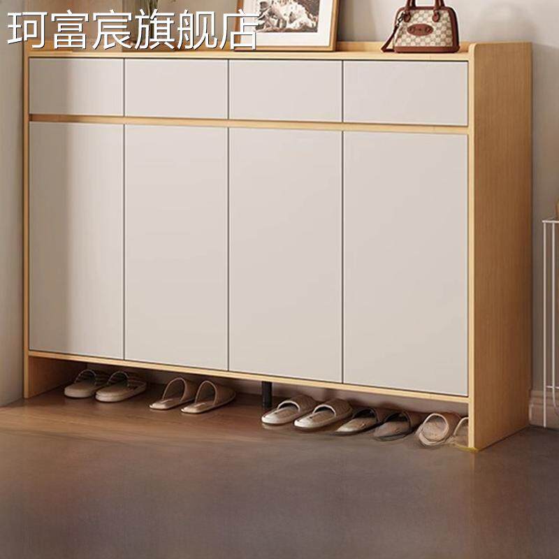 珂富宸鞋柜大容量客厅家用门口储物柜现代简约2025爆款入户多层简易鞋架摆件饰品床笠拉车盖布