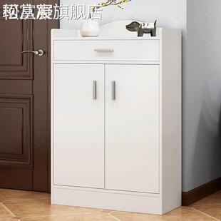珂富宸放门口的鞋 柜 25宽60cm长80公分高30深24厚鞋 架 家用木白色简易收纳摆件饰品垫垫床笠拉车
