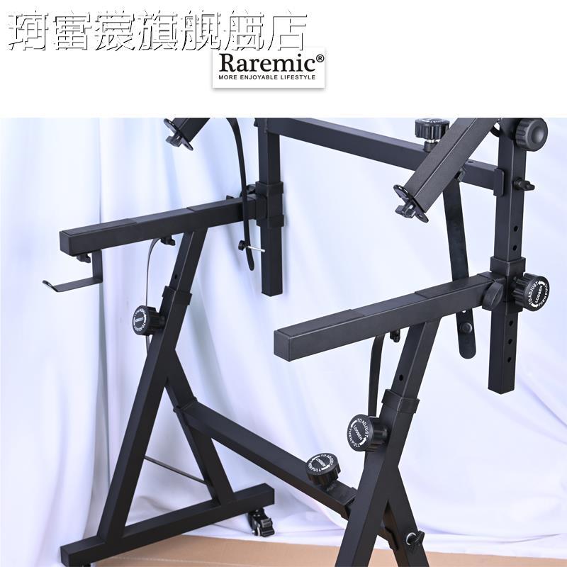 珂富宸双层加粗金型属Z调键盘钢琴支 架 带轮电子琴 架 升降长宽可节古筝摆件饰品