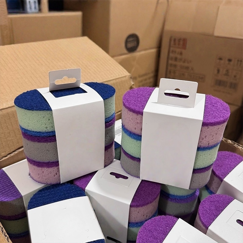 3个装加厚高密度双面厨房洗碗