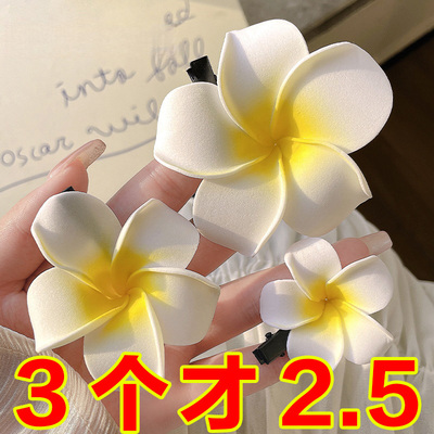 傣族装扮海边度假鸡蛋花发夹