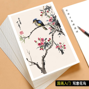 国画临摹卡国画入门写意花鸟单片高清印刷名师精选成品32张