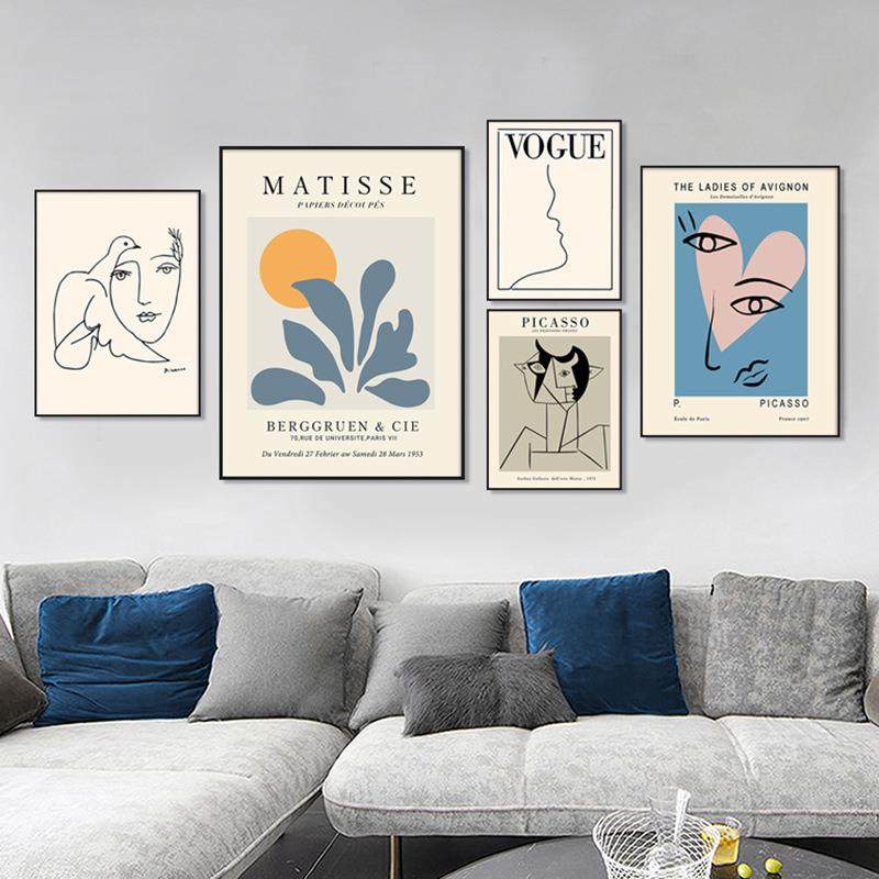 马蒂斯抽象艺术简约现代装饰画北欧客厅沙发背景墙挂画餐厅组合画,鲜花速递/花卉仿真/绿植园艺,其它园艺用品,淘宝优惠券,粉丝福利购,淘宝优惠卷