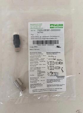 7000-08381-0000000原装MURR穆尔 4孔M8接插件/连接器