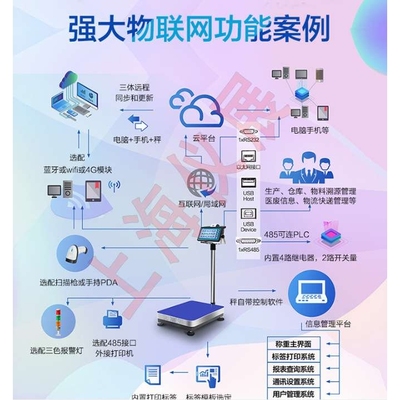 联网4G通讯电子秤/平台地磅称/地上衡实时传输数据对接ERP系统
