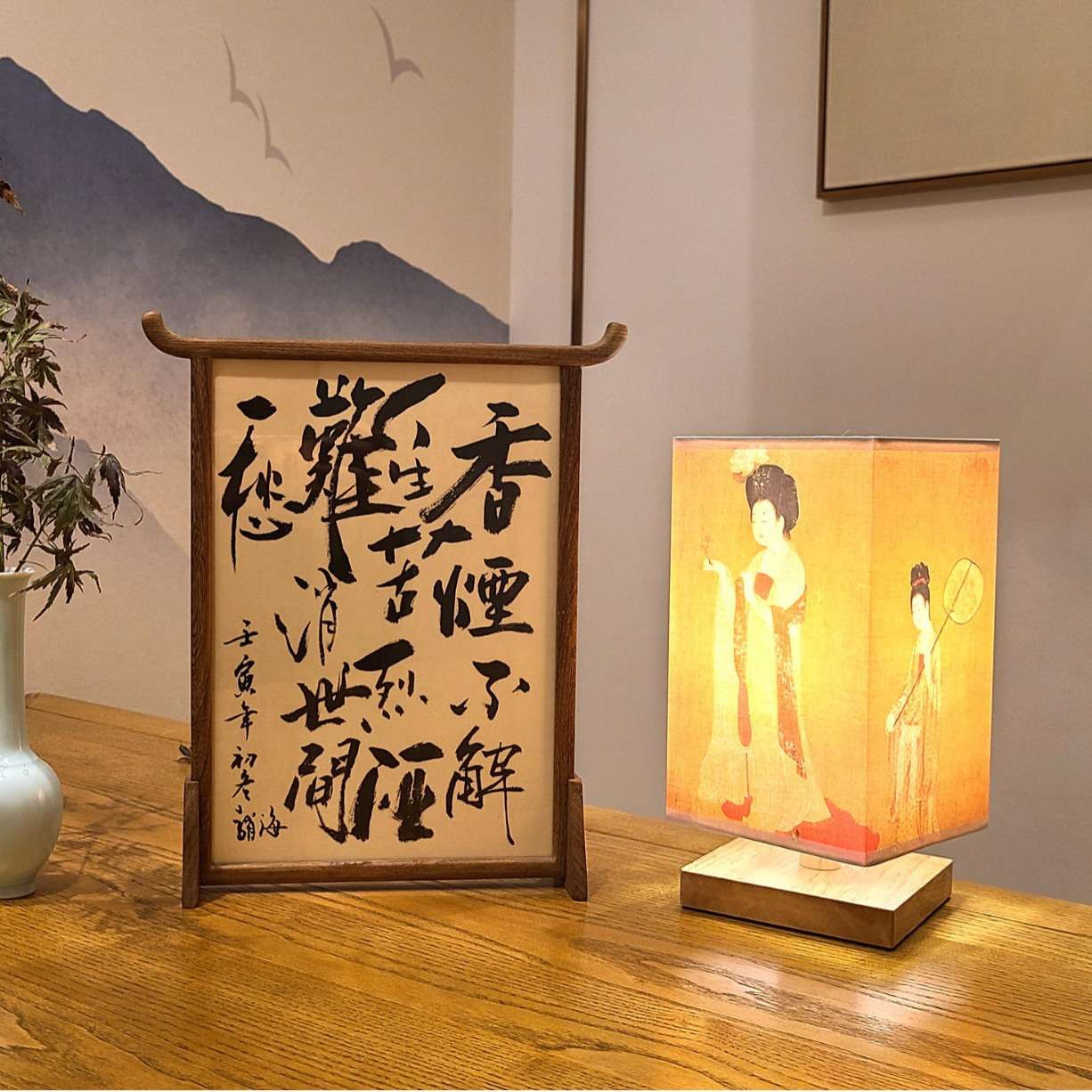 毛笔字书法国画工笔画作品框架双面透明画框摆台裱字相框展示框