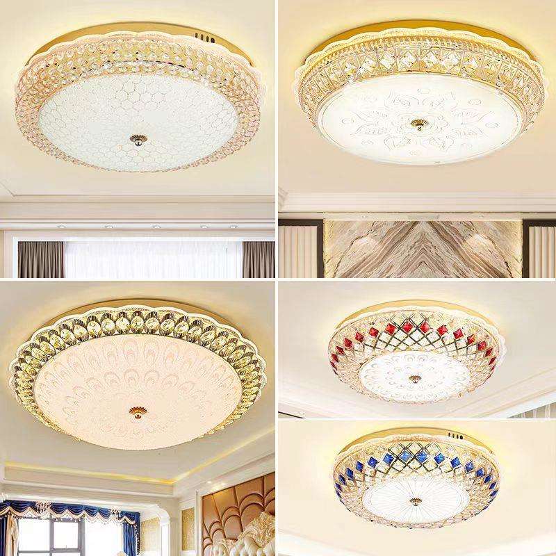 中山灯具厂家直销欧式水晶灯高端大气水晶吸顶灯卧室灯家装灯饰