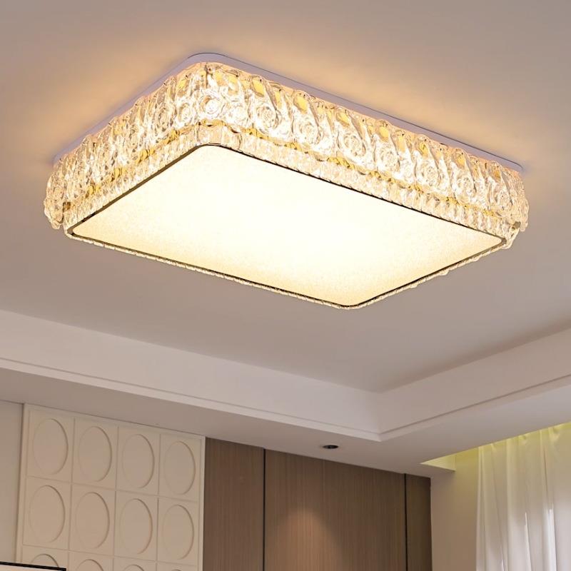 轻奢水晶吸顶灯客厅灯长方形大气2025新款创意温馨卧室餐厅灯具