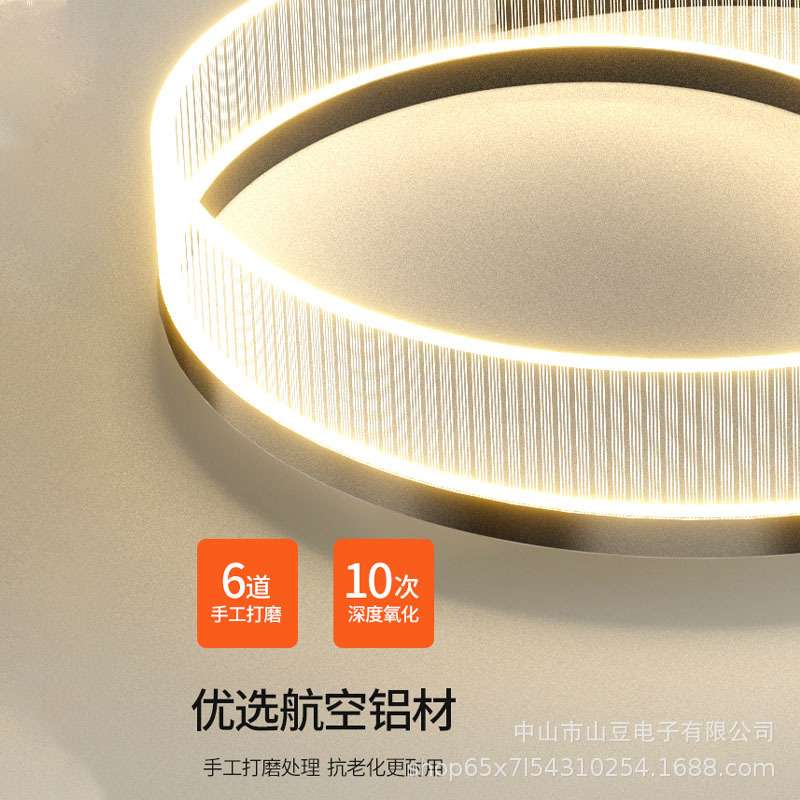 客厅灯2024新款现代轻奢吸顶灯简约长方形主灯led全光谱中山灯具
