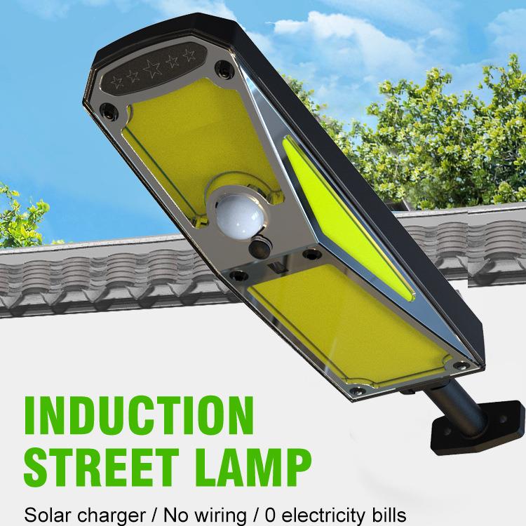 太阳能灯户外无极调光庭院壁灯遥控人体感应花园露台小路灯防水