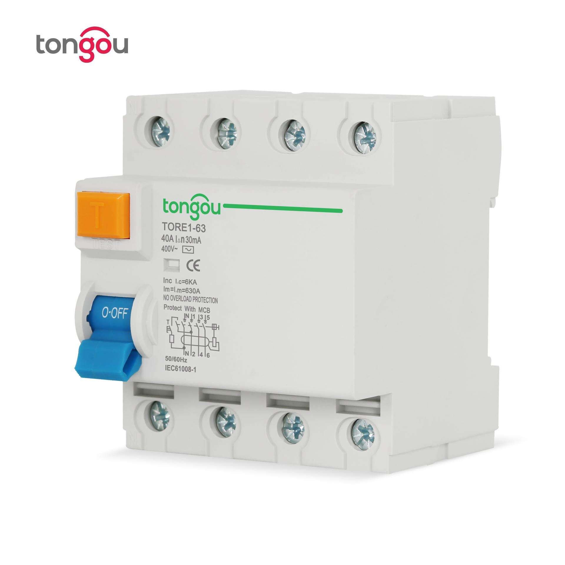 漏电断路器漏电保护器家用4P63A漏电保护开关AC型RCCB RCD跨境
